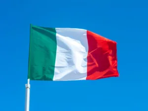 flag of italy against blue sky