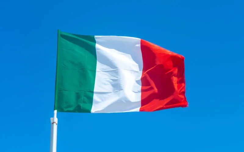 flag of italy against blue sky