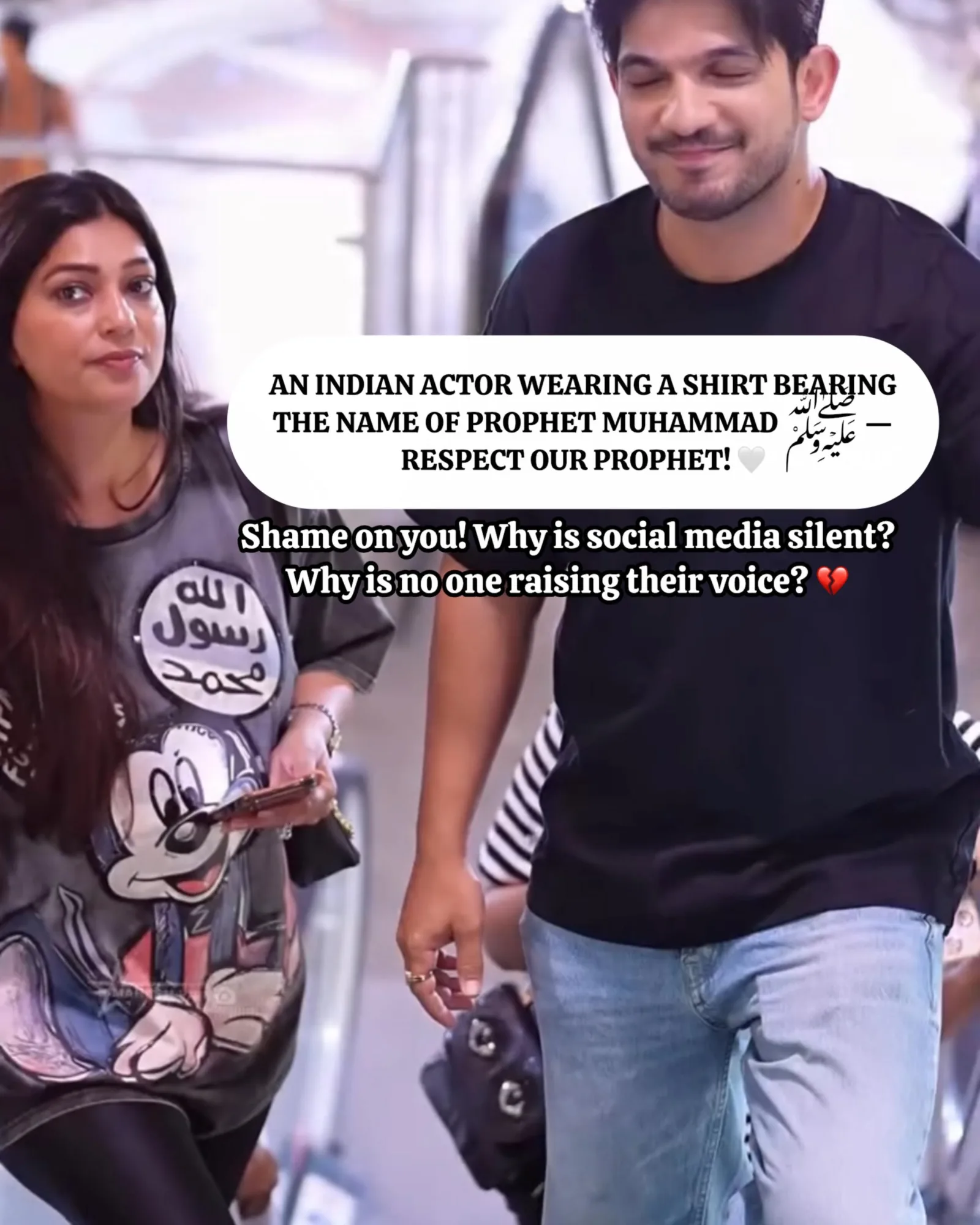 Arjun Bijlani Neha Swami T Shirt Insulting Islam IMAGE 2
