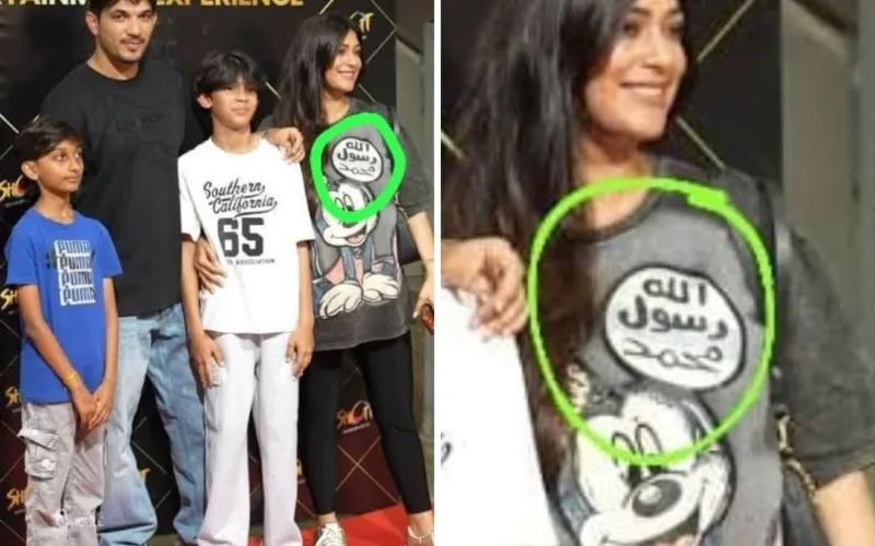 Arjun Bijlani Neha Swami T Shirt Insulting Islam IMAGE 3